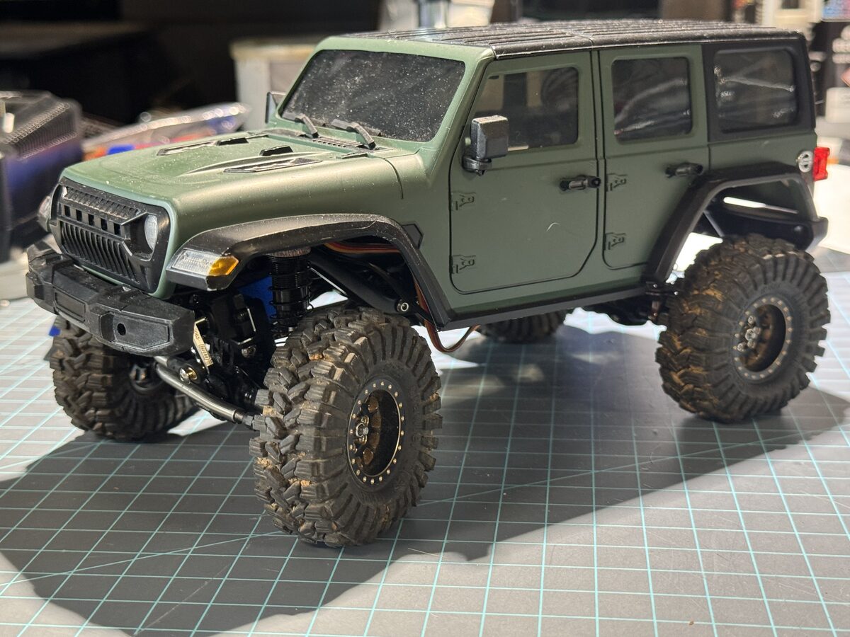 TRX4m Injora Wrangler, alternate front angle